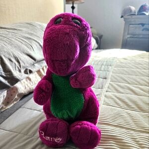 Vintage 1992 Barneys Purple and Green Dinosaur Plush